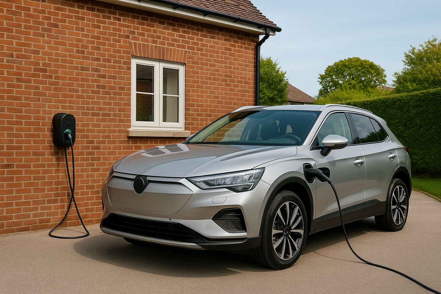 Example EV charger installation at a UK home