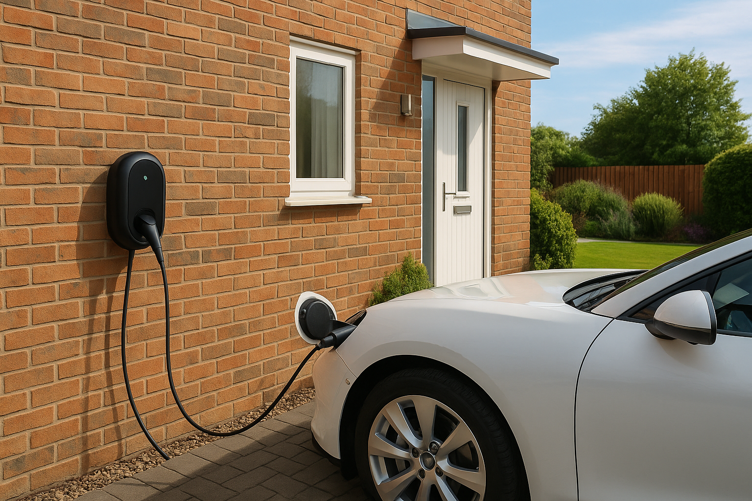 EV charger installed on a residential property
